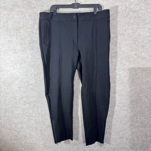Torrid Trousers Women 2X Black Ankle Zip Pintuck Stretchy Minimalist Career